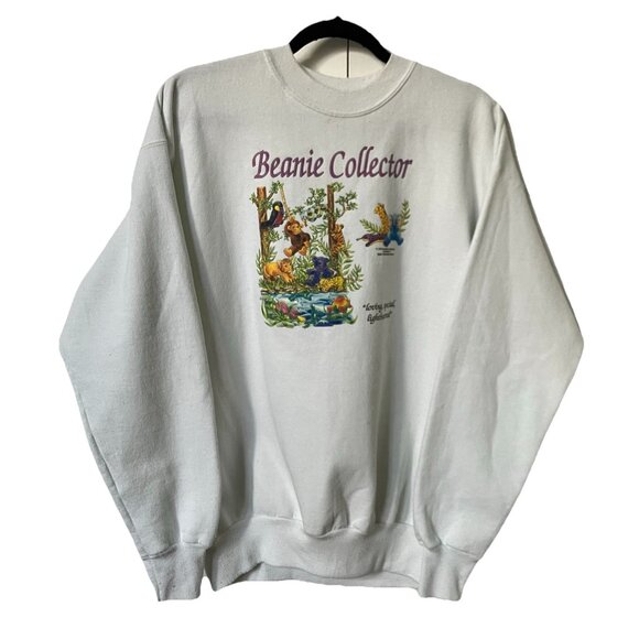Vintage 1998 Beanie Collector Sweatshirt Womens L Beanie Babies 90s - Picture 1 of 11